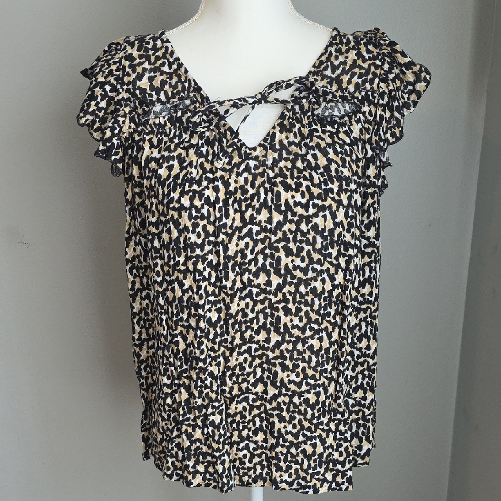 Old Navy Ruffled Blouse Size Medium Rayon